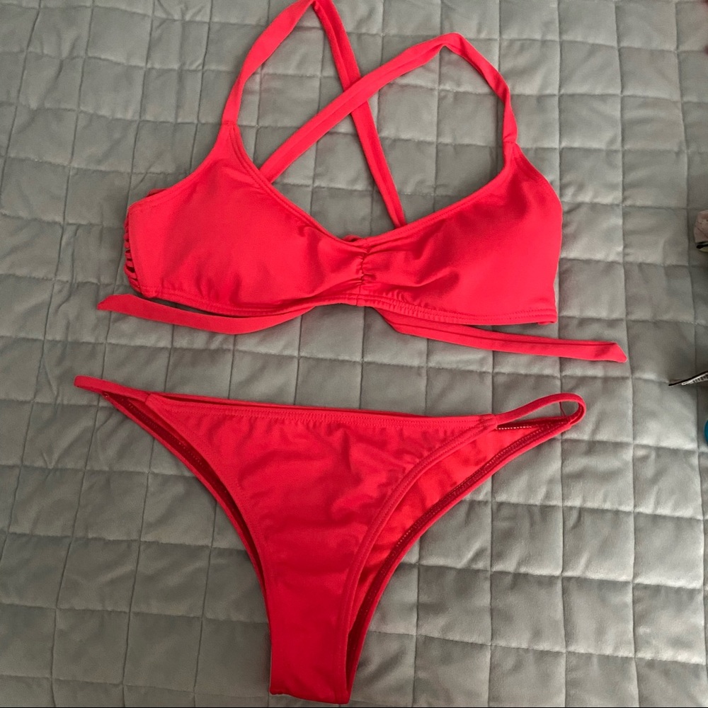 Billabong bikini set neon orange small